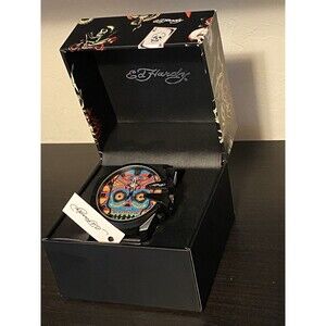 Ed Hardy Multi Color Skull Watch